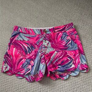 Lilly Pulitzer Vibrant Pink and Blue Women's Shorts